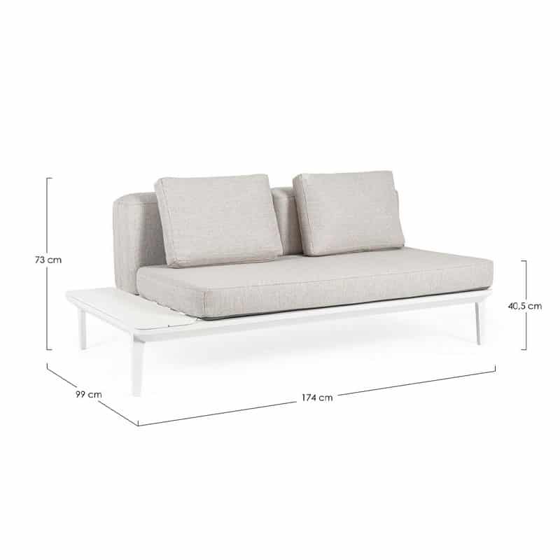 canapé 2 places Matrix blanc Bizzotto confort design Piscine & Spas Avelin