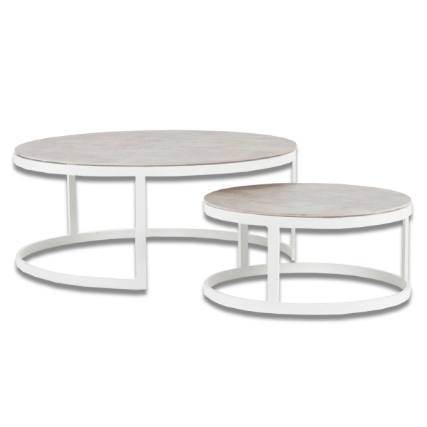 Tables gigognes Talunas Bizzotto beige Avelin Piscine & Spas