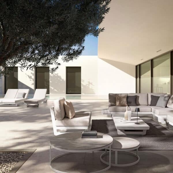 Tables gigognes Bizzotto Talunas beige élégance Avelin Piscine et spas