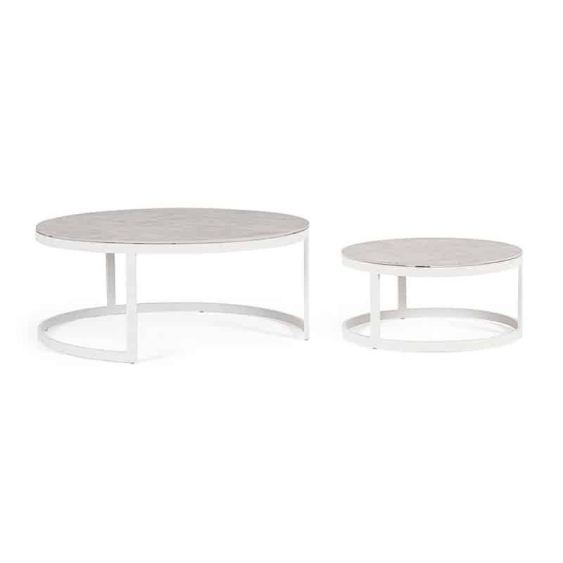 Tables d'extérieur Bizzotto Talunas couleur beige Seclin Piscine et spas
