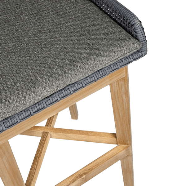 Tabouret haut Bizzotto Hesperia anthracite élégance Avelin Piscine et spas