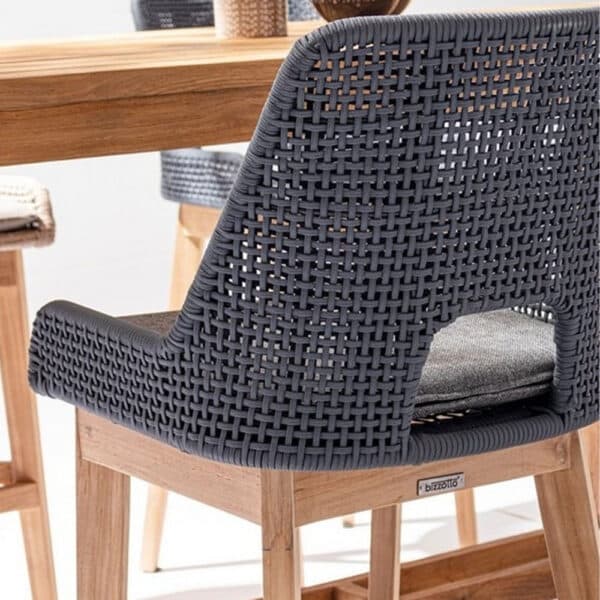 Vente mobilier jardin Bizzotto tabouret de bar gris Hesperia 59