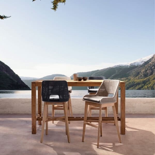 Achat tabouret haut anthracite Hesperia Bizzotto décoration outdoor Piscine & Spas ibiza