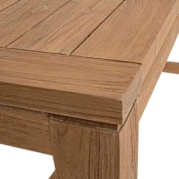 Vente mobilier jardin Bizzotto table haute teck Maricruz 59 piscine & spa