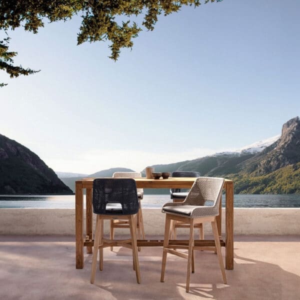 Table haute Bizzotto Maricruz ibiza teck métropole lilloise Nord