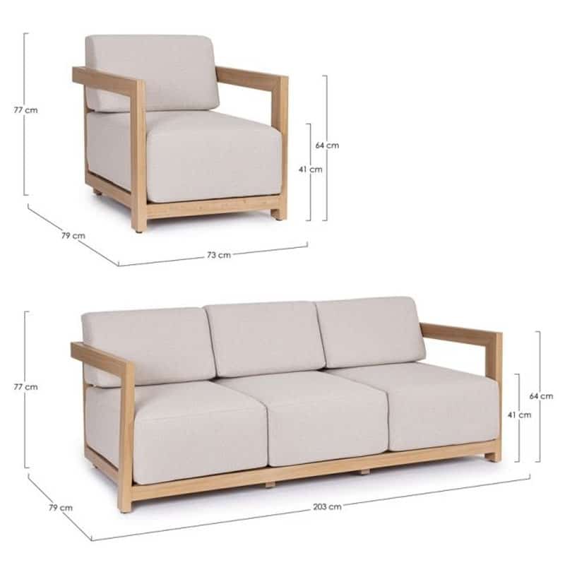 Salon de jardin beige Bizzotto Theseus design moderne métropole lilloise